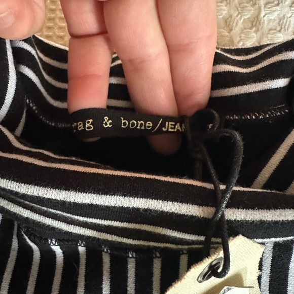 Rag & Bone Black and White Striped Tank Top - Picture 3 of 4